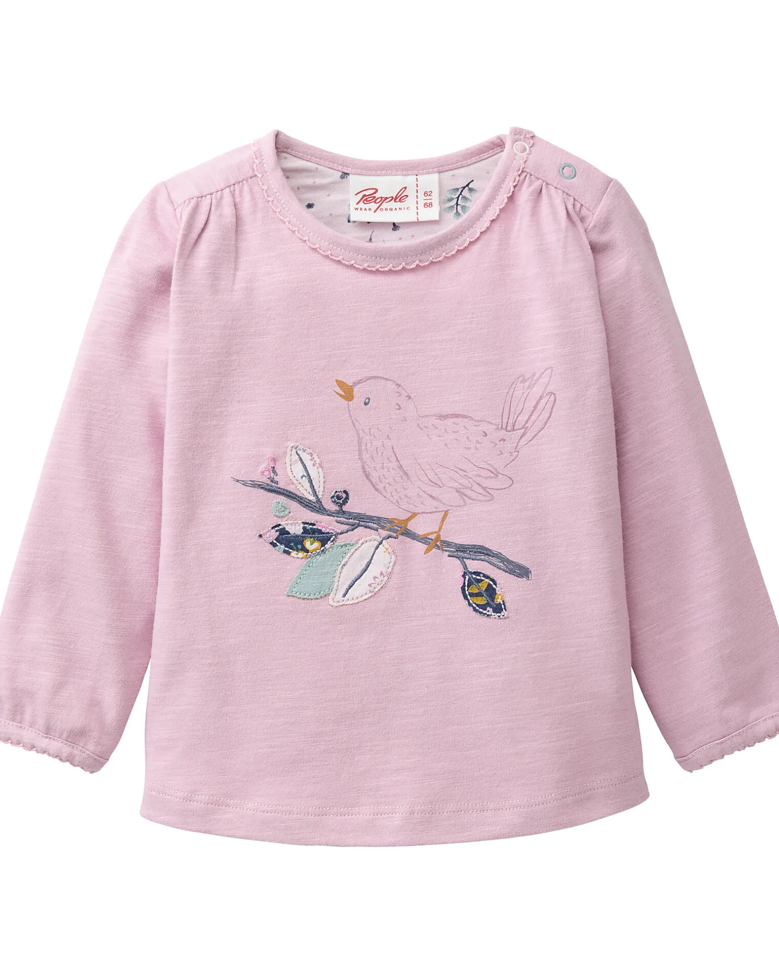 Maglia a Maniche Lunghe - Malva - in Cotone Organico - Certificato GOTS