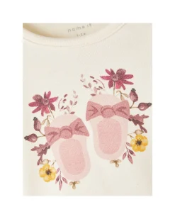 Maglia Manica Lunga con Stampa - Buttercream - Cotone Bio