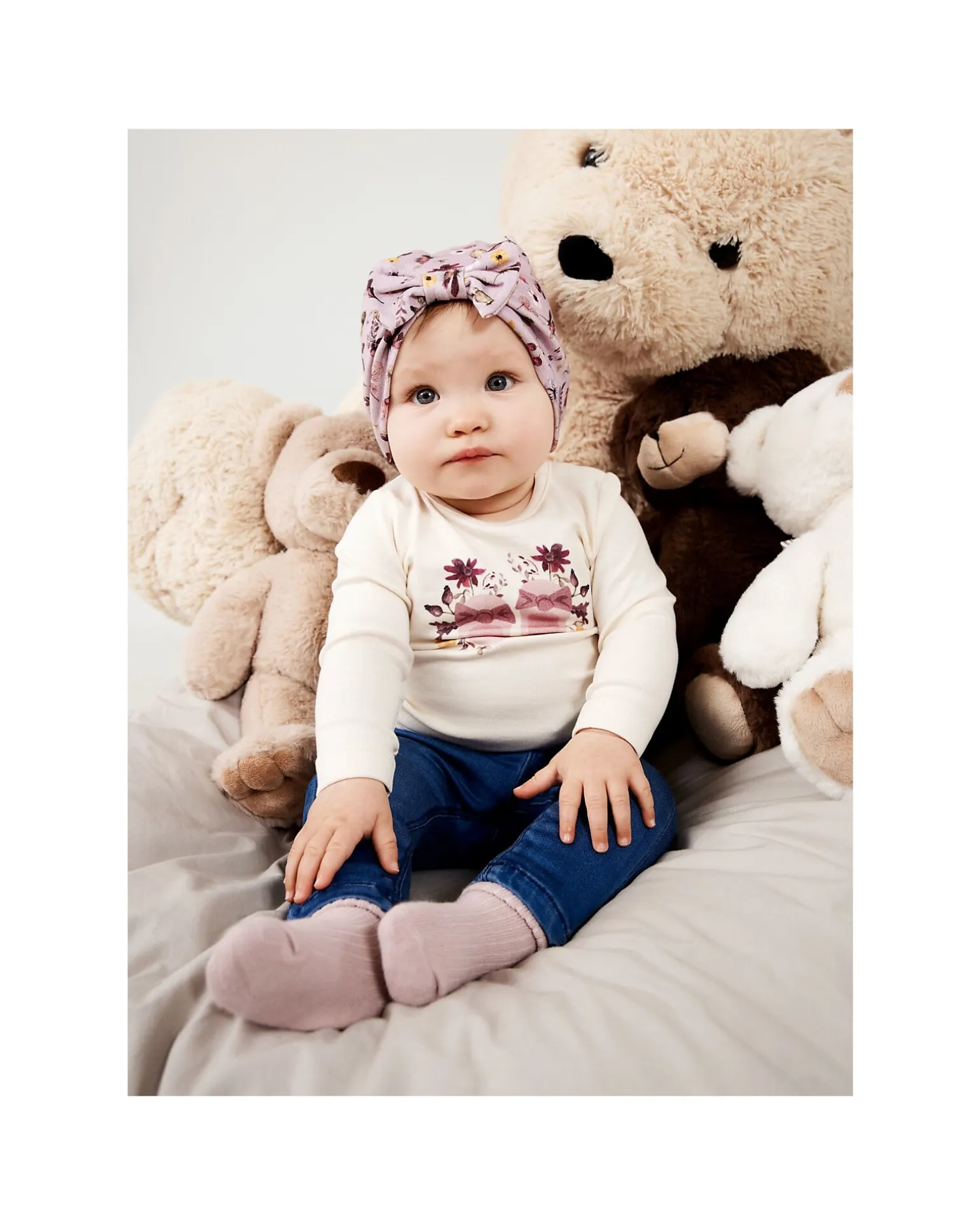 Maglia Manica Lunga con Stampa - Buttercream - Cotone Bio