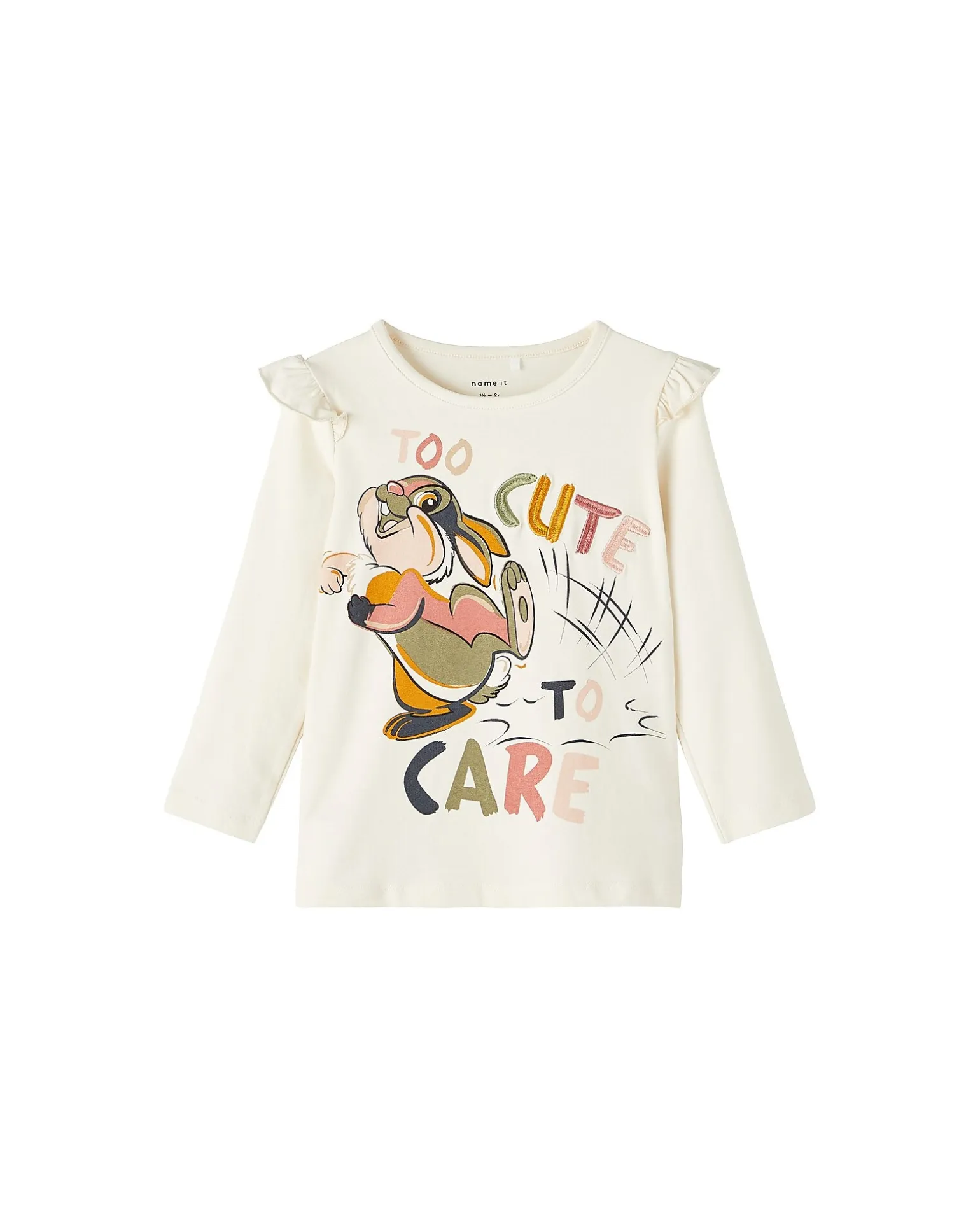 Maglia Maniche Lunghe - Jet Stream - con Volant e Stampa Frontale - Cotone