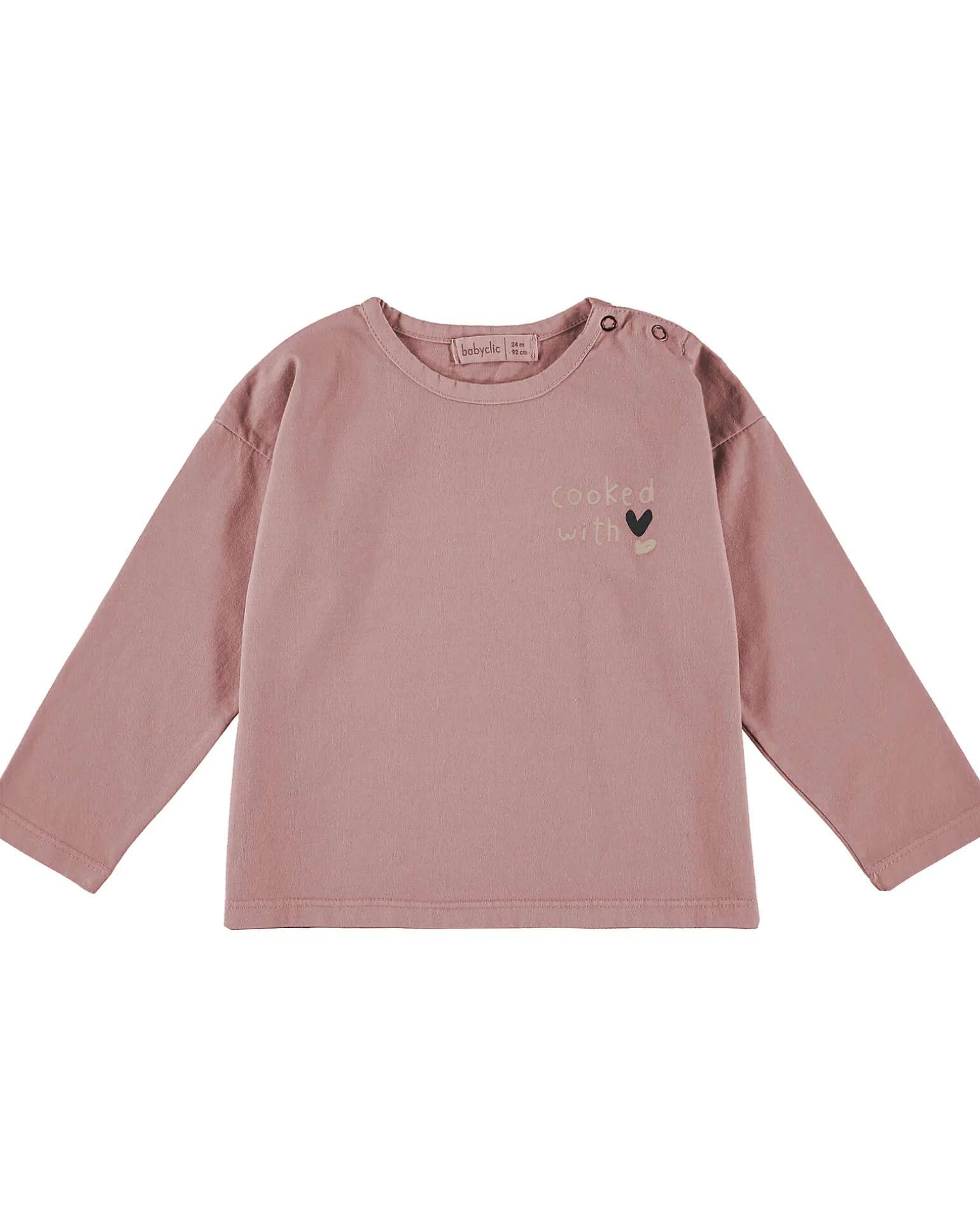 Maglia Maniche Lunghe - Rosa - Cooked with Love - Cotone