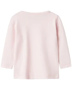 Maglia Maniche Lunghe - Rosa - Fiori - Cotone Bio