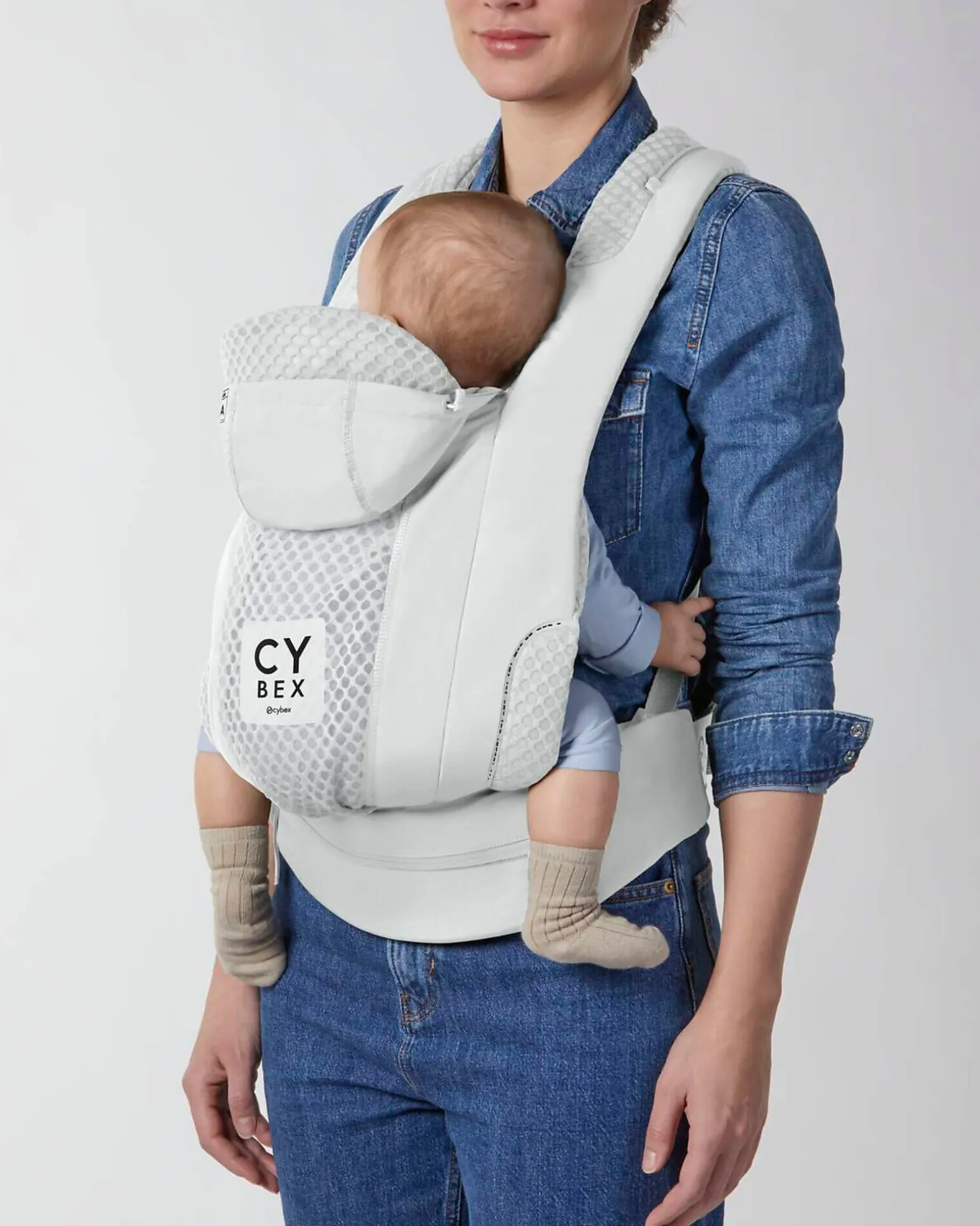 Marsupio Coya Urban Mobility - Bianco - dalla Nascita ai 15 Kg - Tessuto Mesh Comodo e Traspirabile