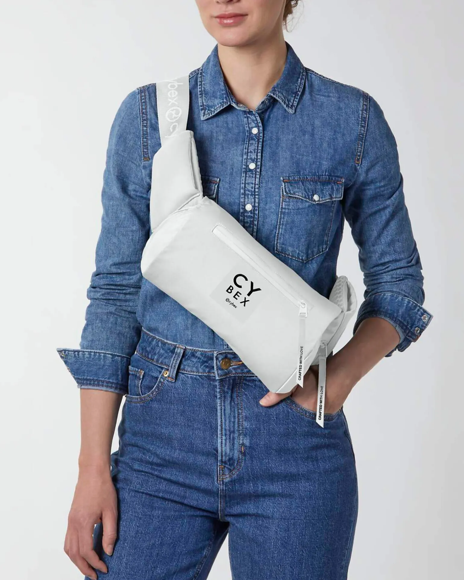 Marsupio Coya Urban Mobility - Bianco - dalla Nascita ai 15 Kg - Tessuto Mesh Comodo e Traspirabile