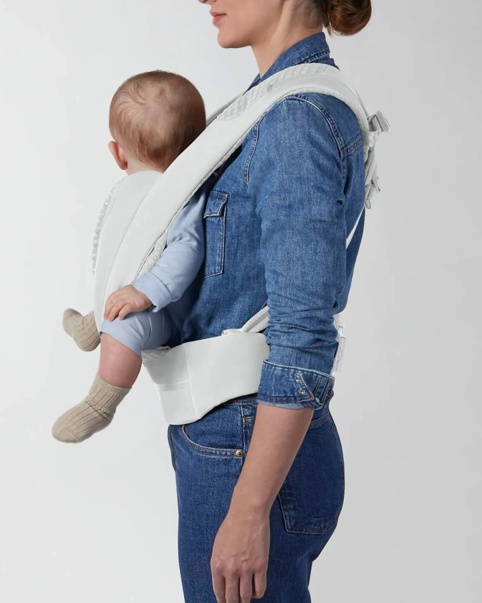 Marsupio Coya Urban Mobility - Bianco - dalla Nascita ai 15 Kg - Tessuto Mesh Comodo e Traspirabile
