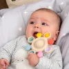 Massaggiagengive con Sonaglio - Arcobaleno - Silicone Alimentare e Legno di Faggio