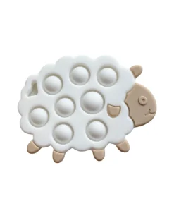 Massaggiagengive - Pop It - Bianco - Collezione Sheep - Silicone Alimentare