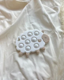 Massaggiagengive - Pop It - Bianco - Collezione Sheep - Silicone Alimentare