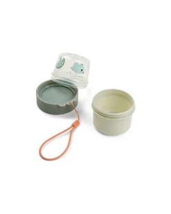Mini Contenitori Snack con due Scomparti - S Birdee - Verde