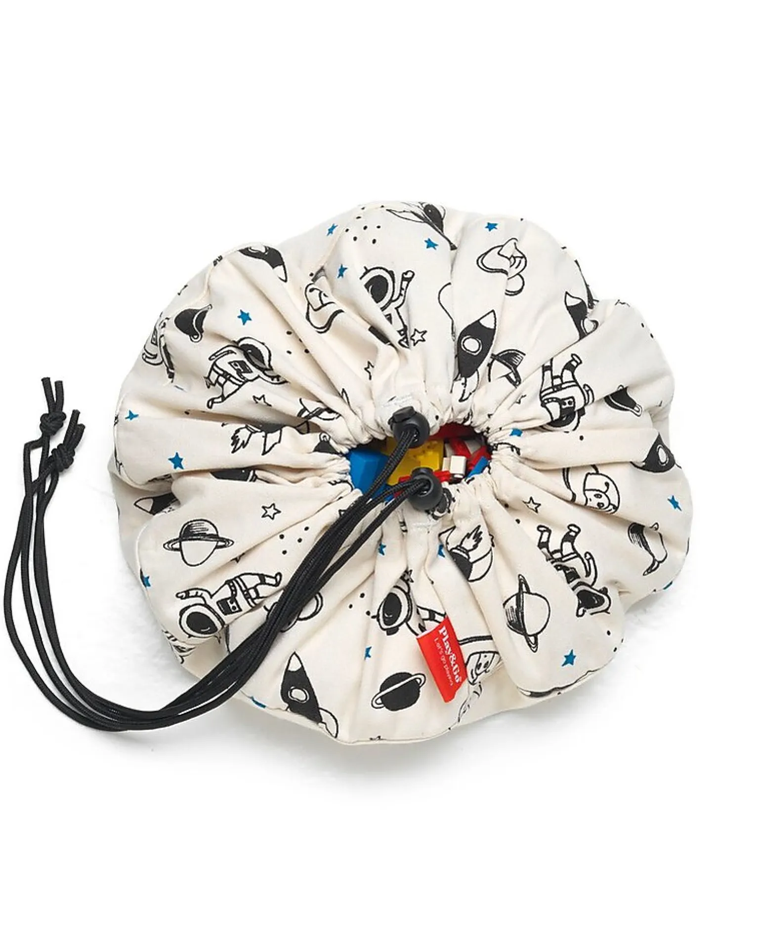 Mini Sacco Portagiochi e Tappeto 2 in 1 in cotone - Spazio
