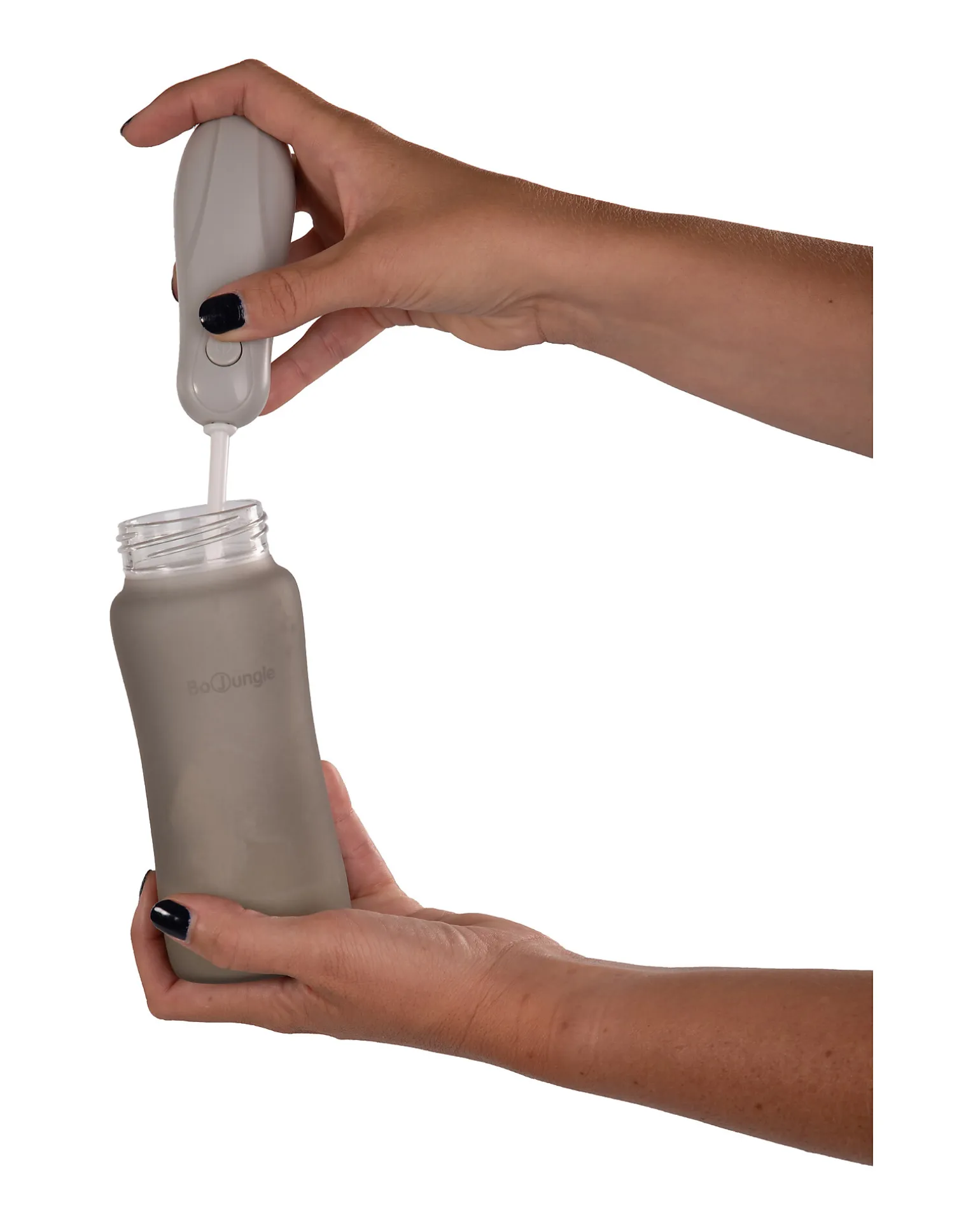 Mixer per Latte in Polvere - Grigio - Pratico e Compatto