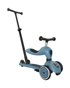 Monopattino a Triciclo con Barra di Spinta Highwaykick 1 Push and Go - Steel