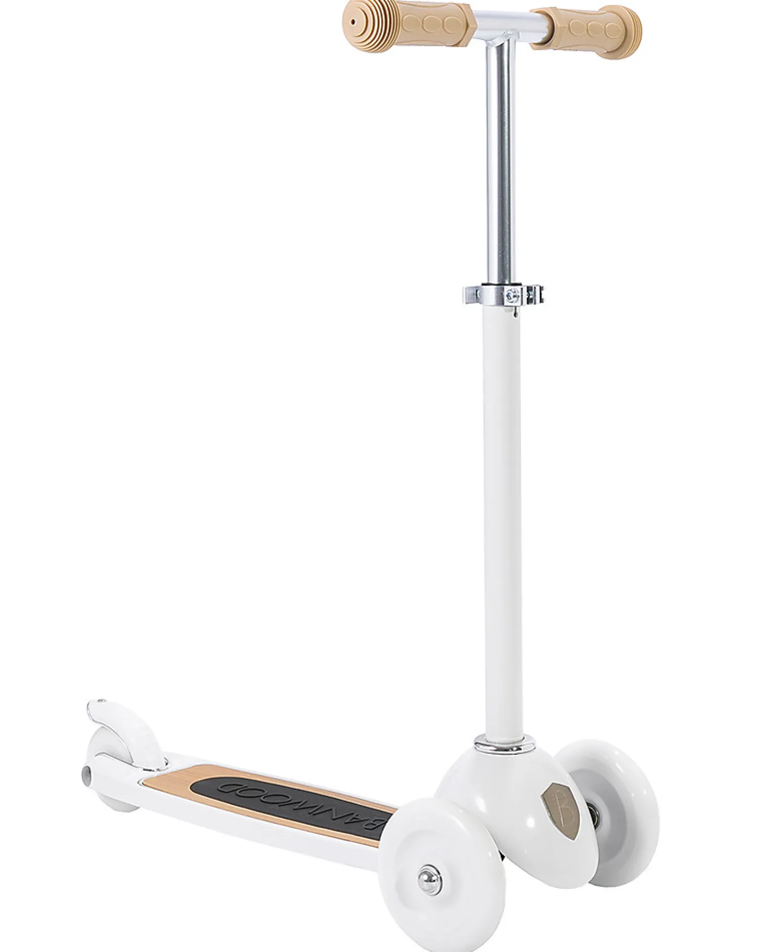 Monopattino con Cestino Removibile - Bianco - da 3 Anni Fino a 50 kg