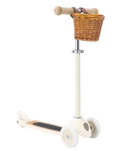 Monopattino con Cestino Removibile - Crema - da 3 Anni Fino a 50 kg