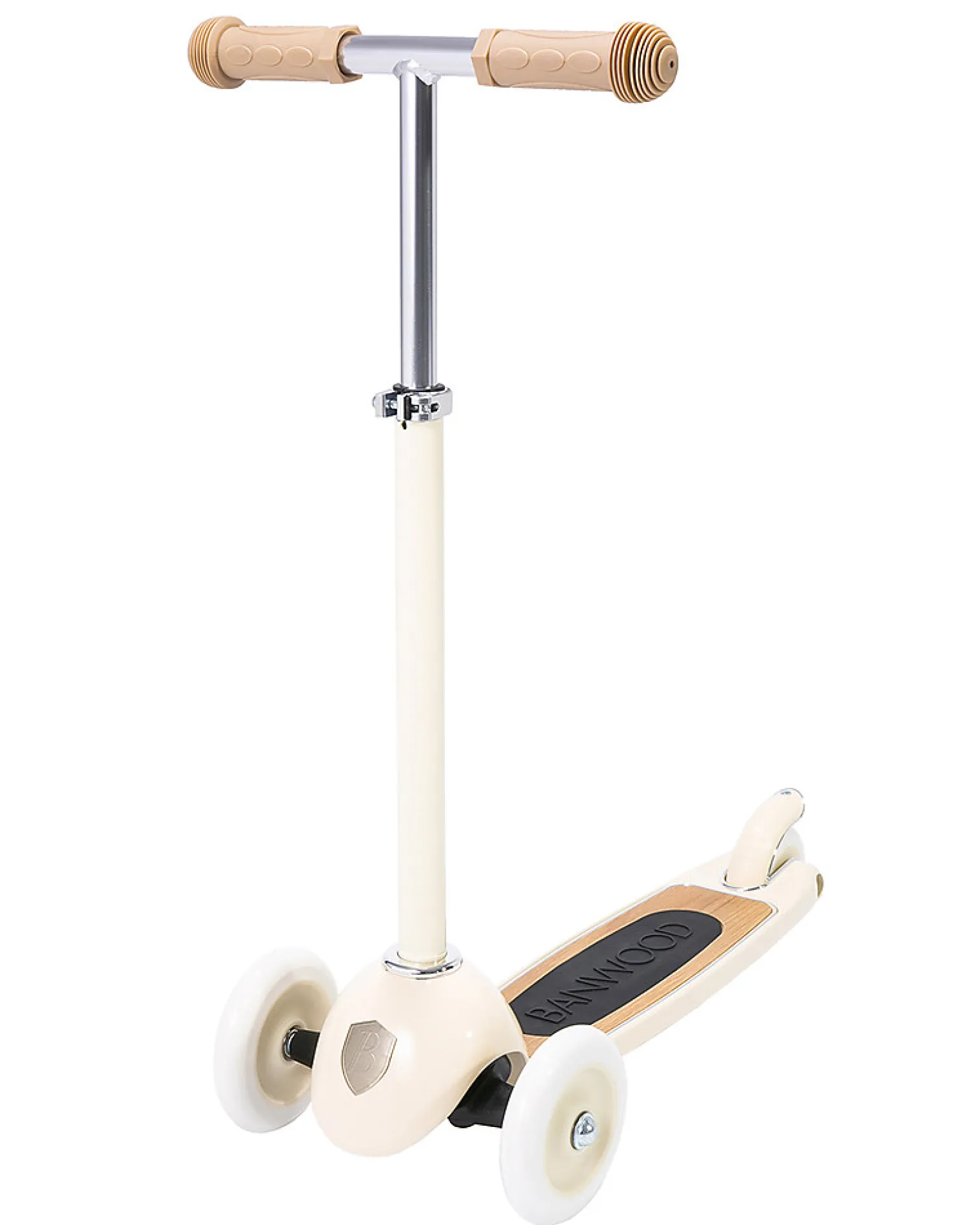 Monopattino con Cestino Removibile - Crema - da 3 Anni Fino a 50 kg