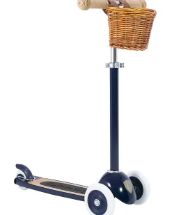 Monopattino con Cestino Removibile - Navy - da 3 Anni Fino a 50 kg