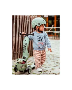 Monopattino e Triciclo 2in1 Highwaykick 1 Lifestyle - con Portaoggetti - Green Lines - Da 1 a 5 anni