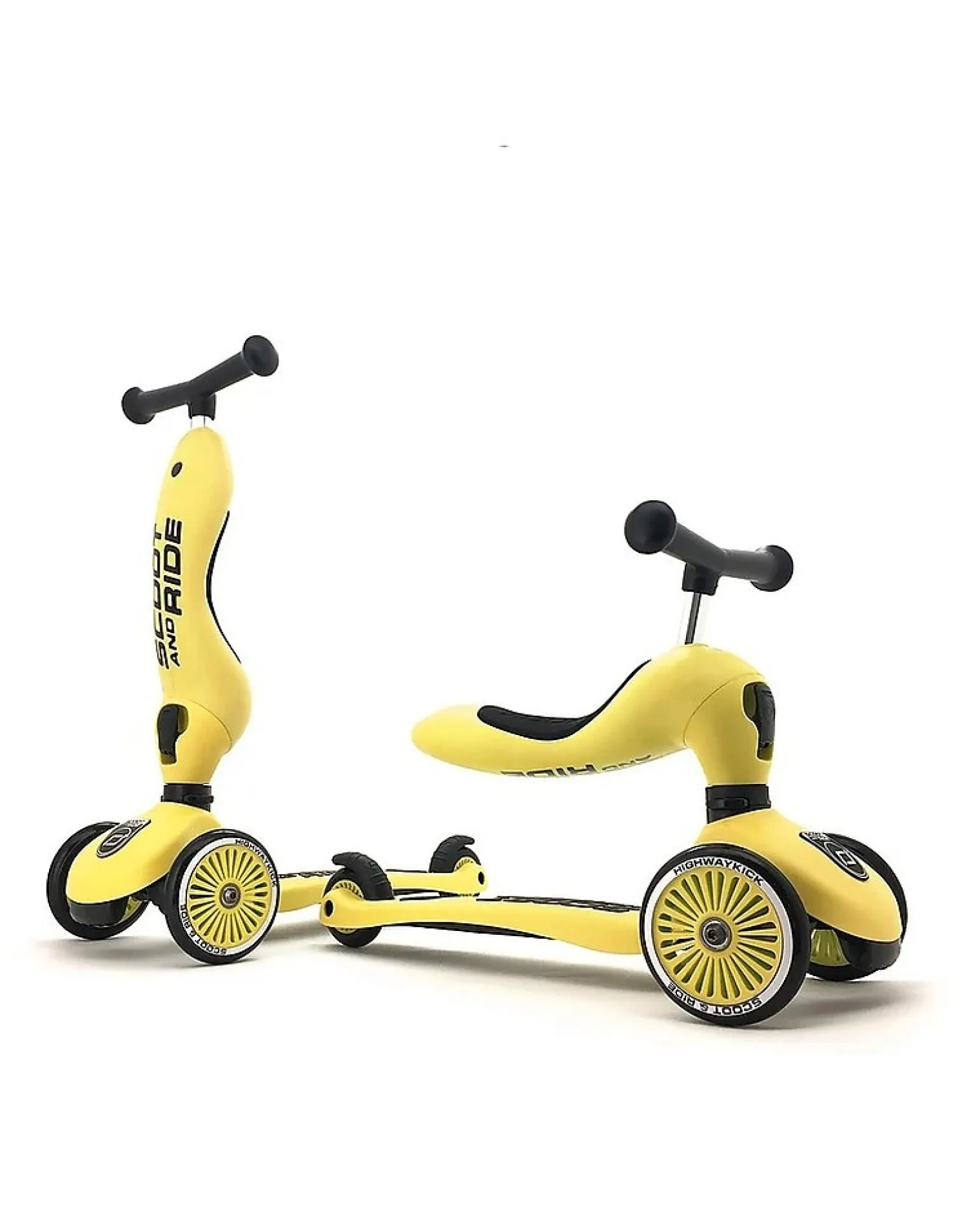 Monopattino e Triciclo 2in1 Highwaykick 1 - Giallo Limone - Da 1 a 5 anni