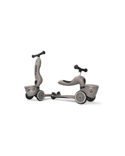 Monopattino e Triciclo 2in1 Highwaykick 1 Lifestyle - con Portaoggetti - Brown Lines - Da 1 a 5 anni