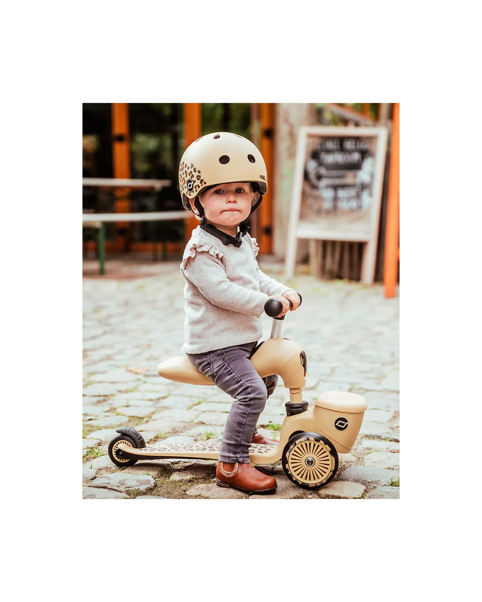 Monopattino e Triciclo 2in1 Highwaykick 1 Lifestyle - con Portaoggetti - Leopardato - Da 1 a 5 anni