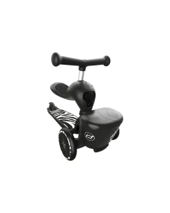 Monopattino e Triciclo 2in1 Highwaykick 1 Lifestyle - con Portaoggetti - Zebra - Da 1 a 5 anni