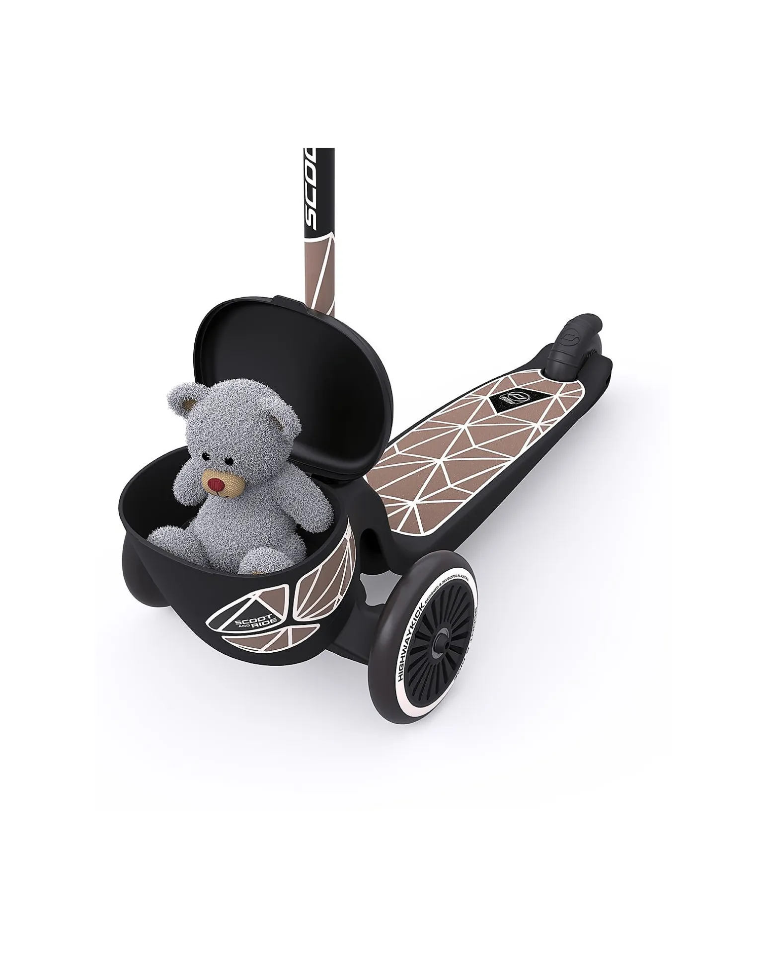 Monopattino HWK2 Lifestyle - Linee Marroni - 2 ai 5 anni - Fino a 50kg!