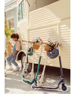 Monopattino Maxi con Cestino Removibile - Navy Blu - da 6 Anni Fino a 100 kg