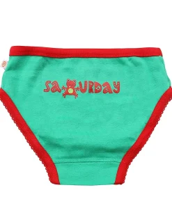 Mutandine Bambina Giorni della settimana - Pacco da 7 - 100% Cotone organico