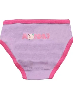 Mutandine Bambina Giorni della settimana - Pacco da 7 - 100% Cotone organico