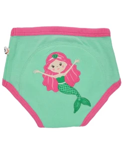 Mutandine Imbottite da Apprendimento Sirene, Bimba - Pacco da 3 - 100% cotone bio