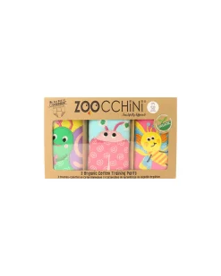 Mutandine Imbottite da Apprendimento - Creature del Giardino - Bimba - Pacco da 3 - 100% Cotone organico