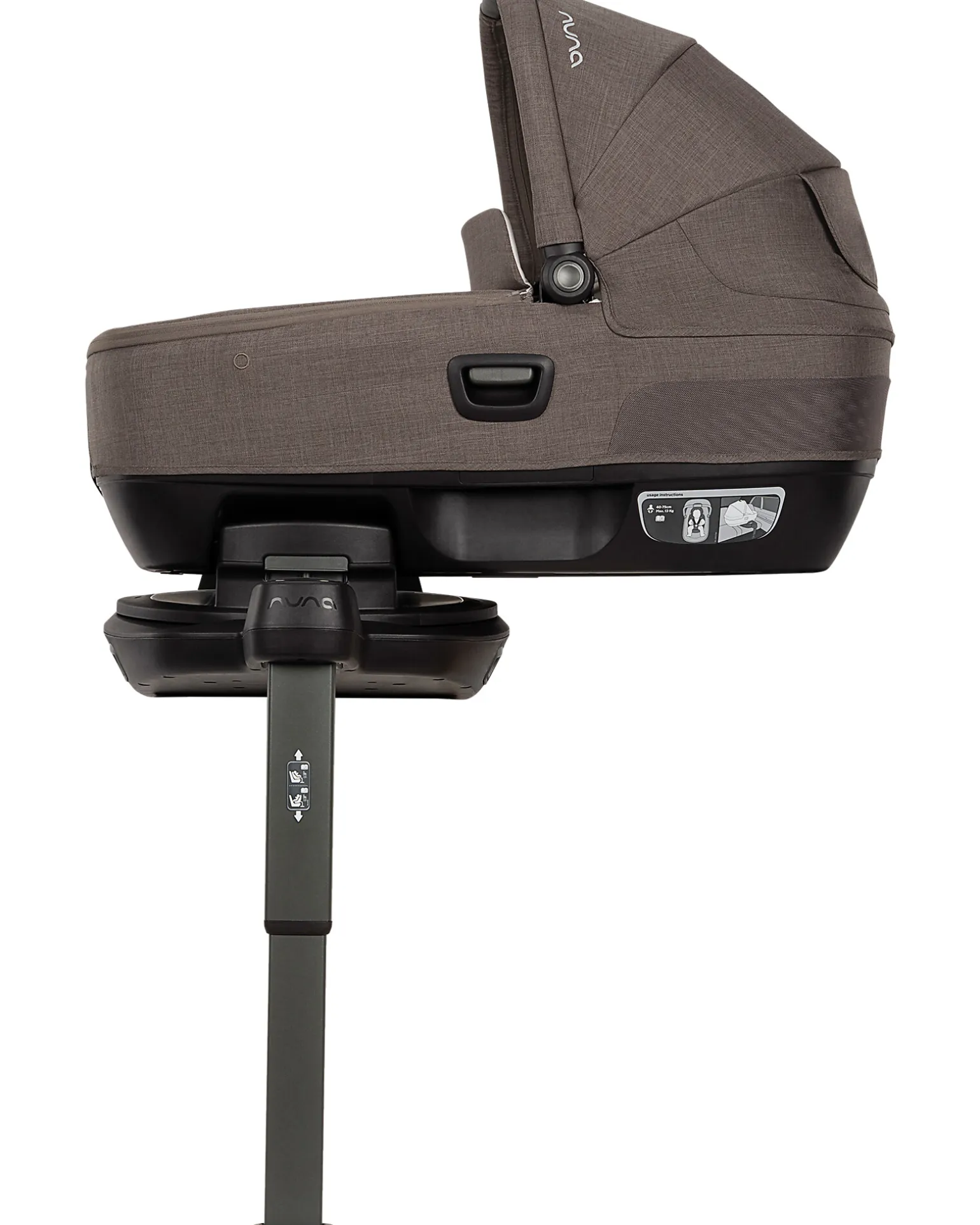 Navicella Cari Next per Passeggino e Auto - Chestnut - Compatibile con Base Next - Leggera Sicura e Trasportabile
