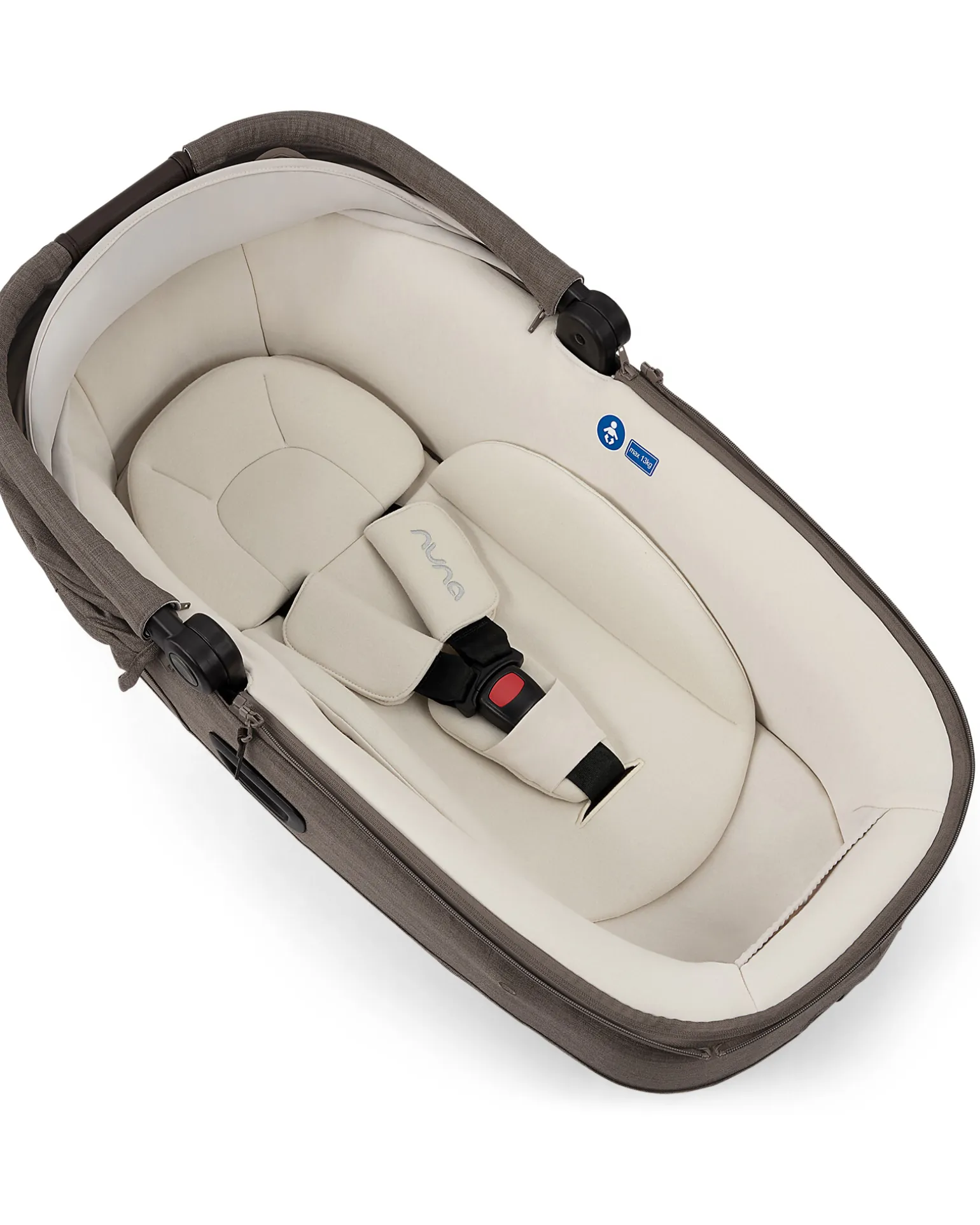 Navicella Cari Next per Passeggino e Auto - Chestnut - Compatibile con Base Next - Leggera Sicura e Trasportabile