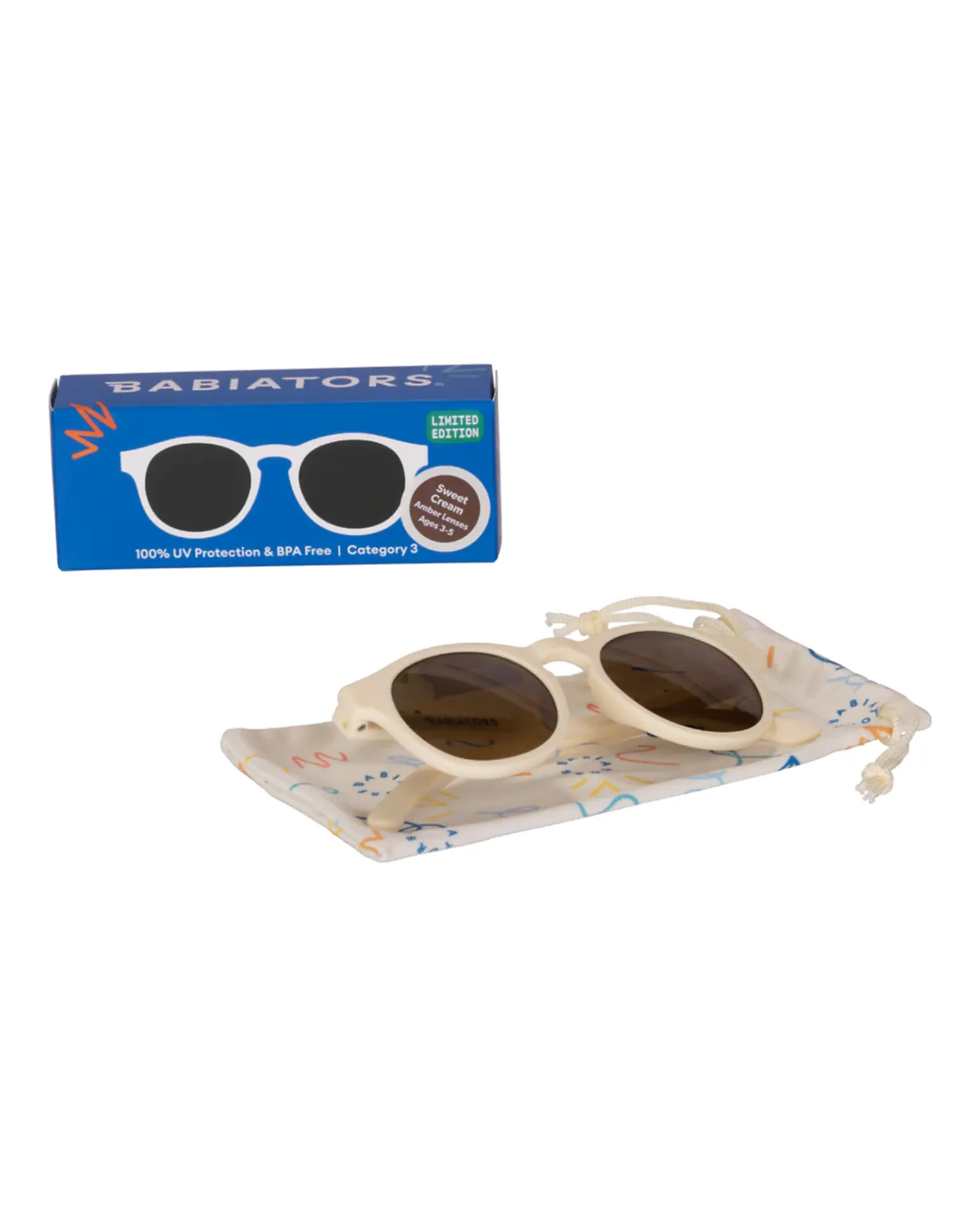 Occhiali da Sole Keyhole - Sweet Cream - Lenti Ambra - 100 % Protezione UV