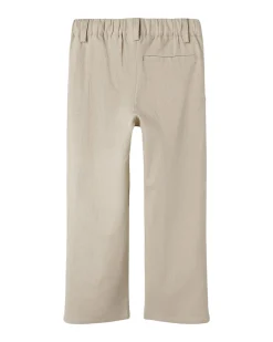 Pantaloni Lunghi Regular Fit in Lino - Beige - Vita Regolabile