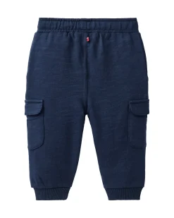 Pantaloni Tuta Cargo - Blu - Cotone GOTS