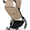 Passeggino Agis - Almond Beige - Telaio Nero - dai 6 mesi ai 4 anni - Compatibile con il Bagaglio a Mano