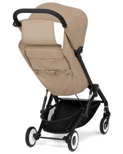 Passeggino Agis - Almond Beige - Telaio Nero - dai 6 mesi ai 4 anni - Compatibile con il Bagaglio a Mano