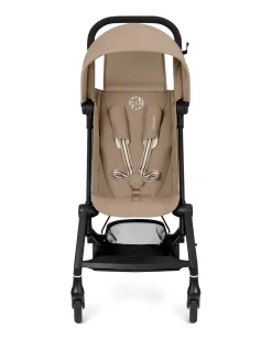 Passeggino Agis - Almond Beige - Telaio Nero - dai 6 mesi ai 4 anni - Compatibile con il Bagaglio a Mano