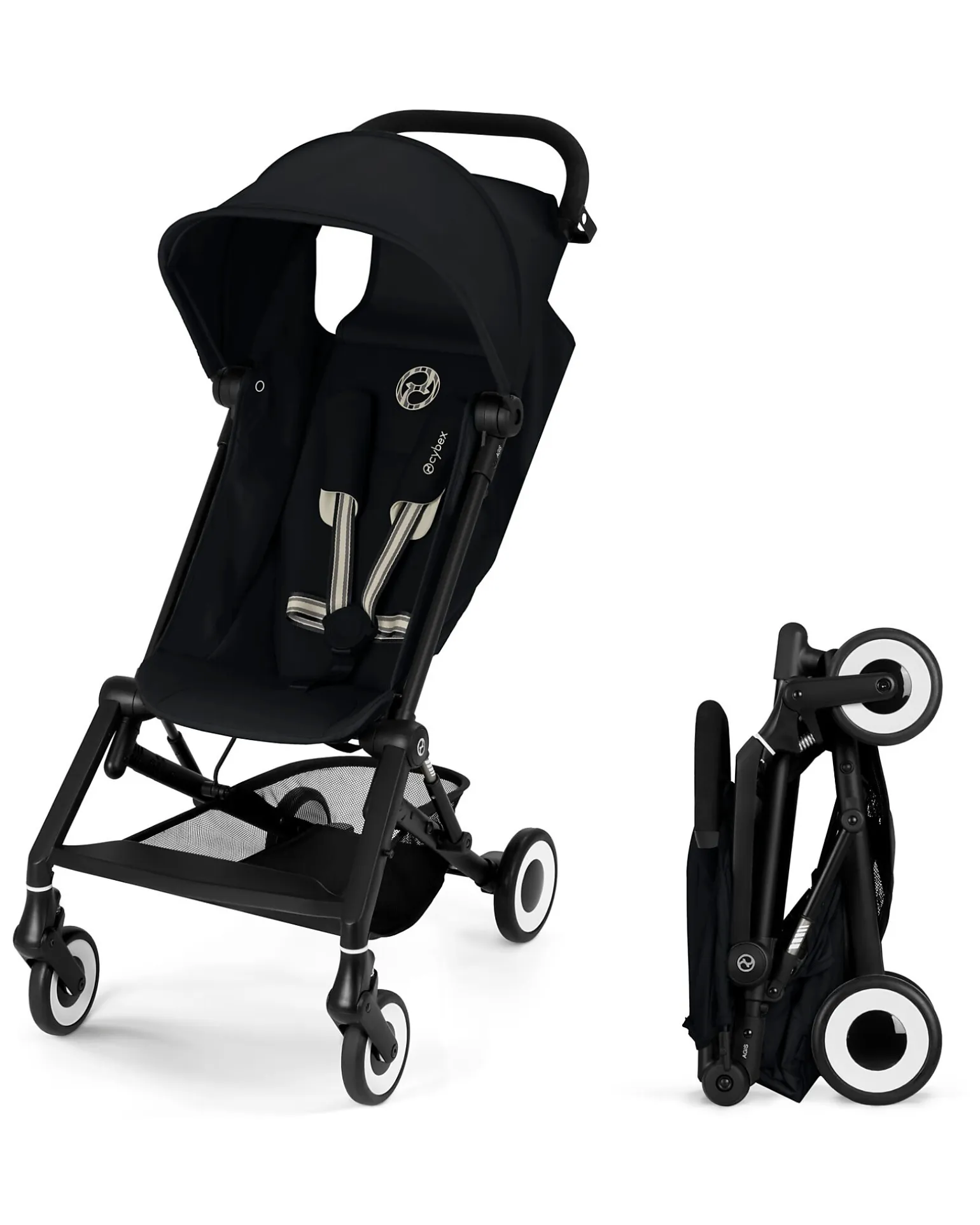 Passeggino Agis - Magic Black - Telaio Nero - dai 6 mesi ai 4 anni - Compatibile con il Bagaglio a Mano
