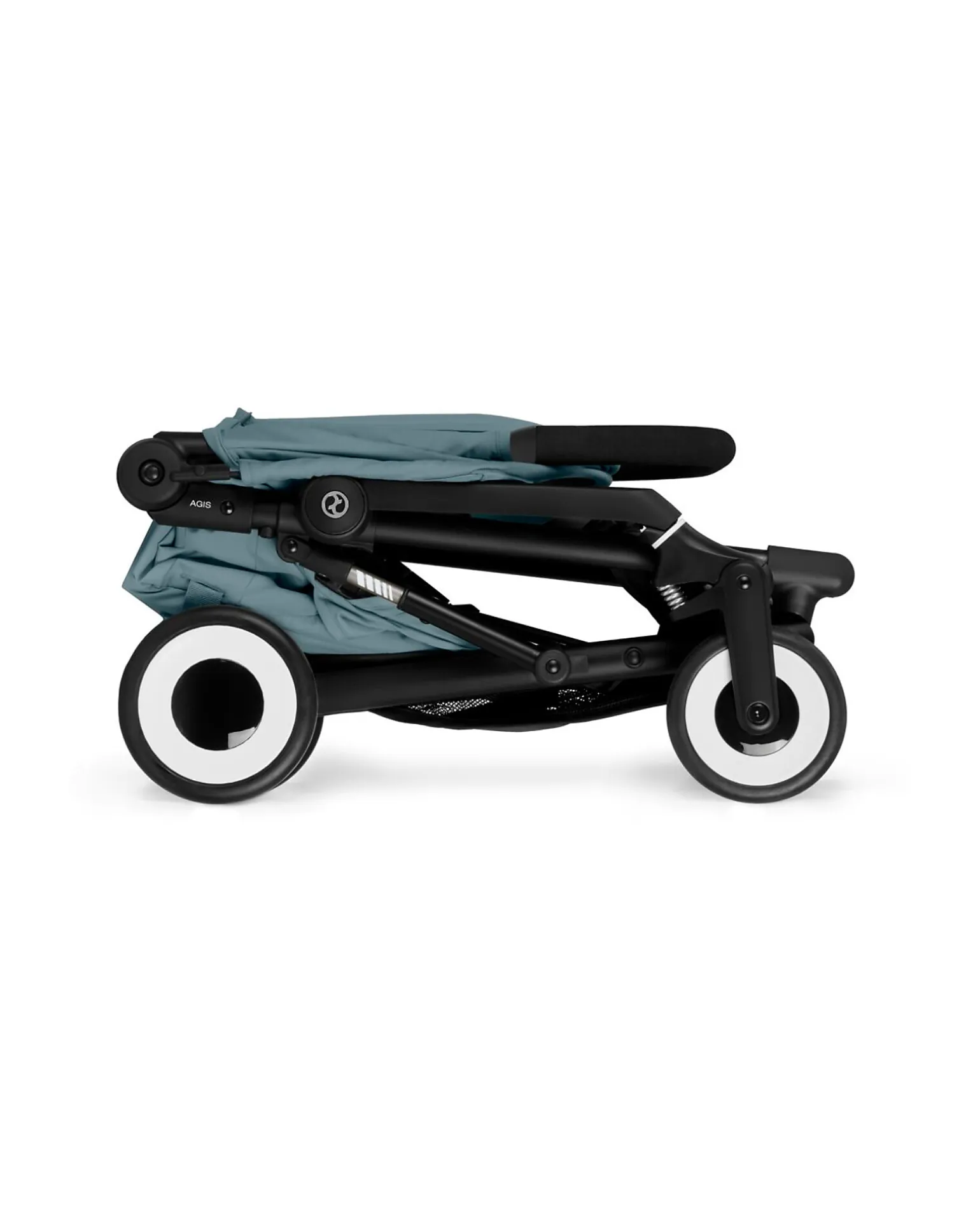 Passeggino Agis - Stormy Blue - Telaio Nero - dai 6 mesi ai 4 anni - Compatibile con il Bagaglio a Mano