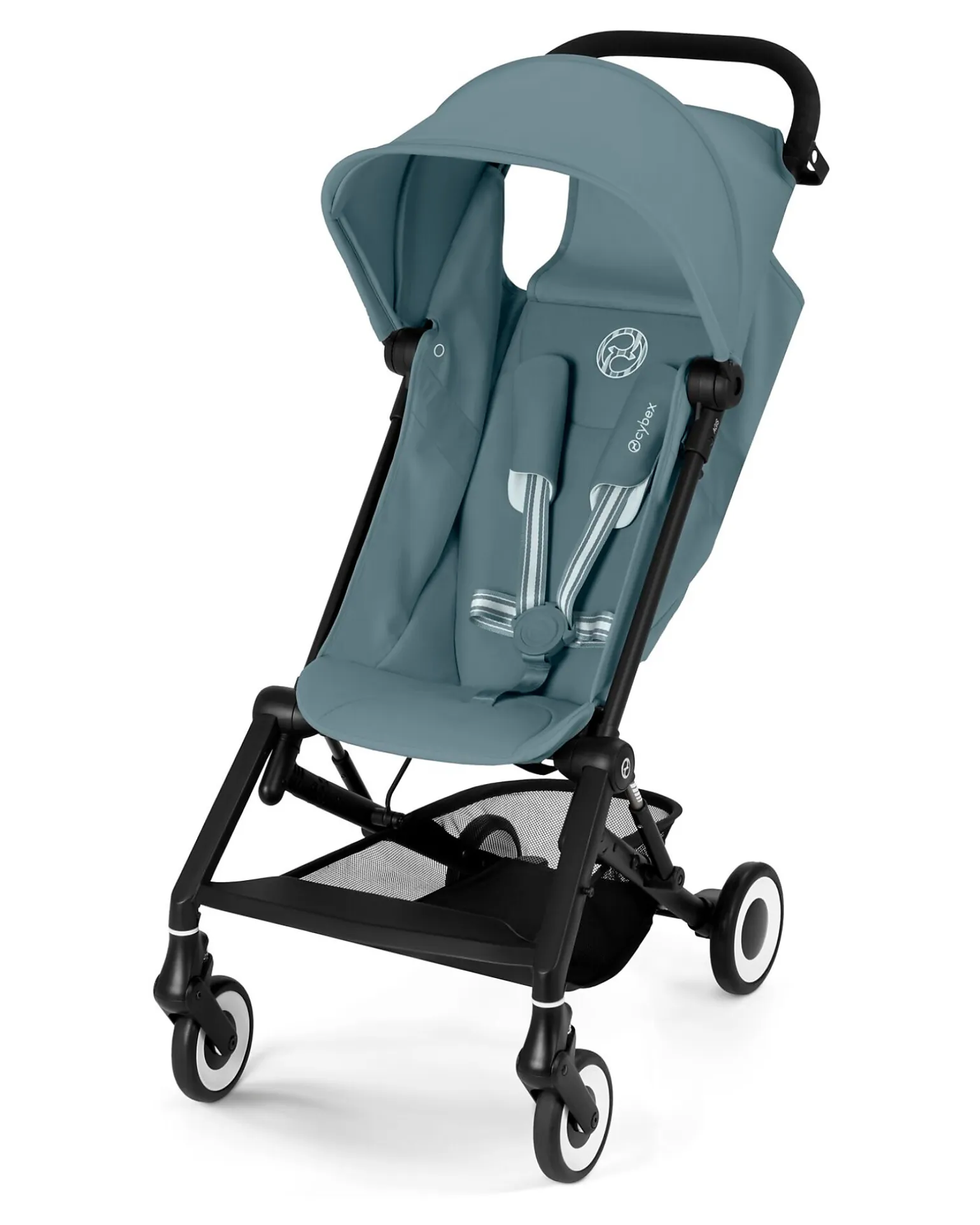 Passeggino Agis - Stormy Blue - Telaio Nero - dai 6 mesi ai 4 anni - Compatibile con il Bagaglio a Mano