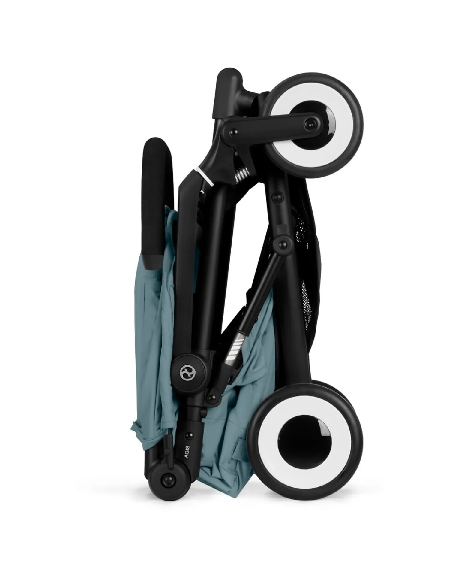 Passeggino Agis - Stormy Blue - Telaio Nero - dai 6 mesi ai 4 anni - Compatibile con il Bagaglio a Mano