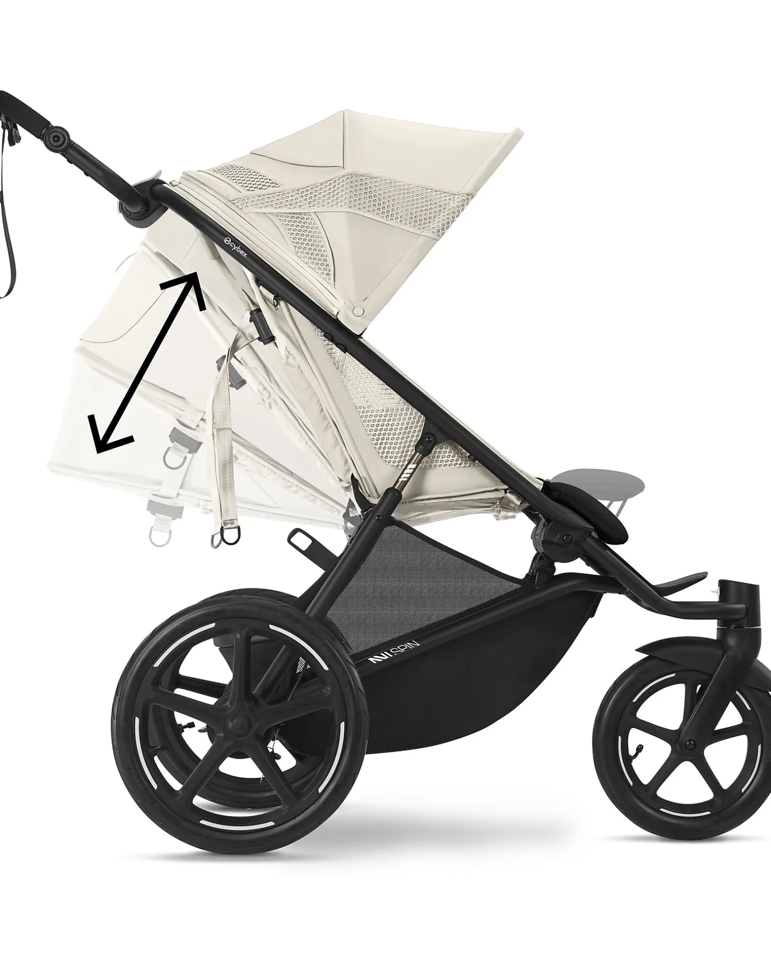 Passeggino Avi Spin - Seashell Beige - Tre Ruote All-Terrain