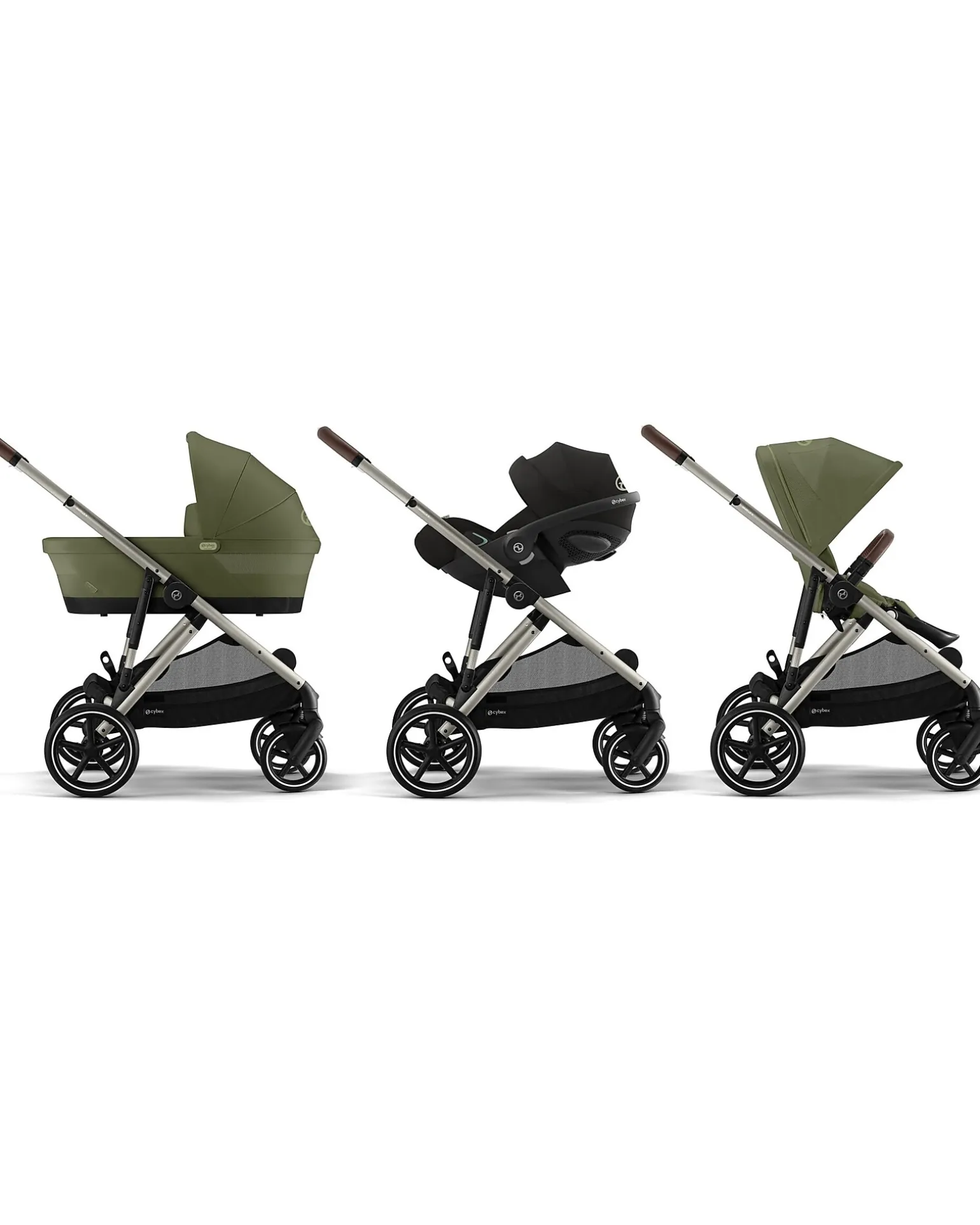 Passeggino Balios S Lux - Moss Green/Khaki - Telaio Tortora - dalla Nascita ai 4 anni