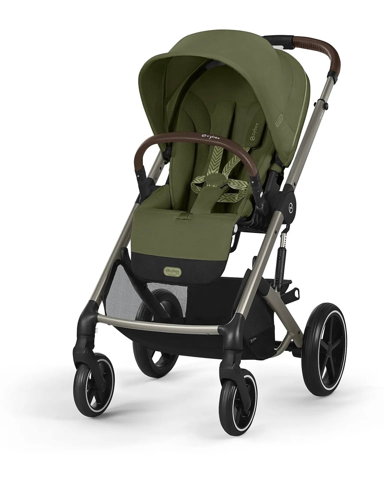 Passeggino Balios S Lux - Moss Green/Khaki - Telaio Tortora - dalla Nascita ai 4 anni