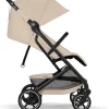 Passeggino Beezy - Almond Beige - Telaio Nero - Il più Compatto