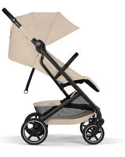 Passeggino Beezy - Almond Beige - Telaio Nero - Il più Compatto