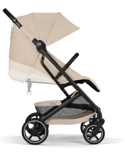 Passeggino Beezy - Almond Beige - Telaio Nero - Il più Compatto