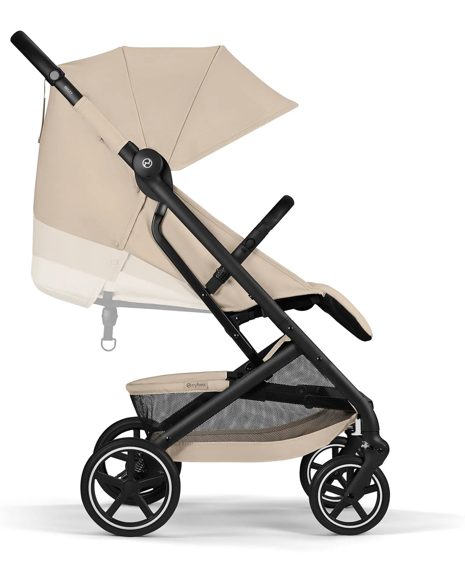 Passeggino Beezy - Almond Beige - Telaio Nero - Il più Compatto